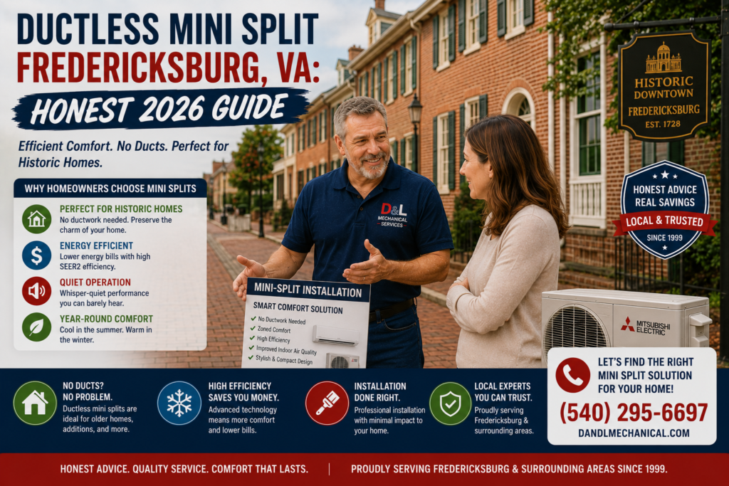 Ductless Mini Split Fredericksburg VA