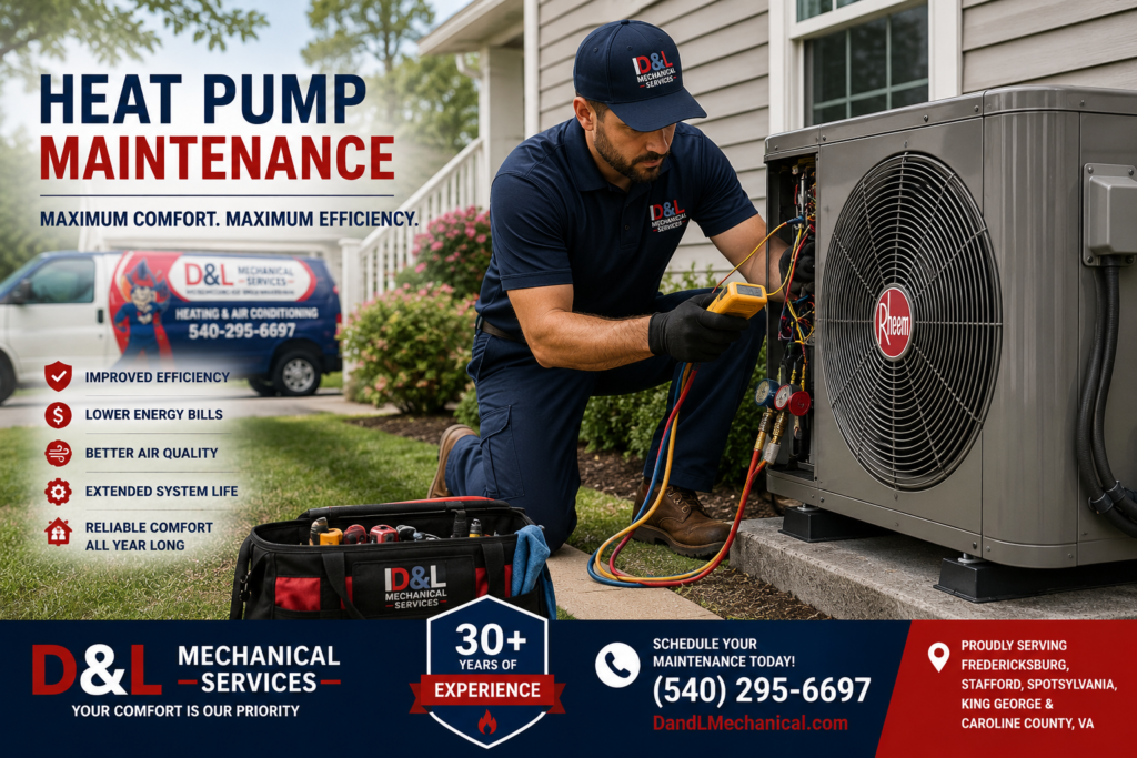 Heat Pump Maintenance Fredericksburg VA | 5 Costly Signs
